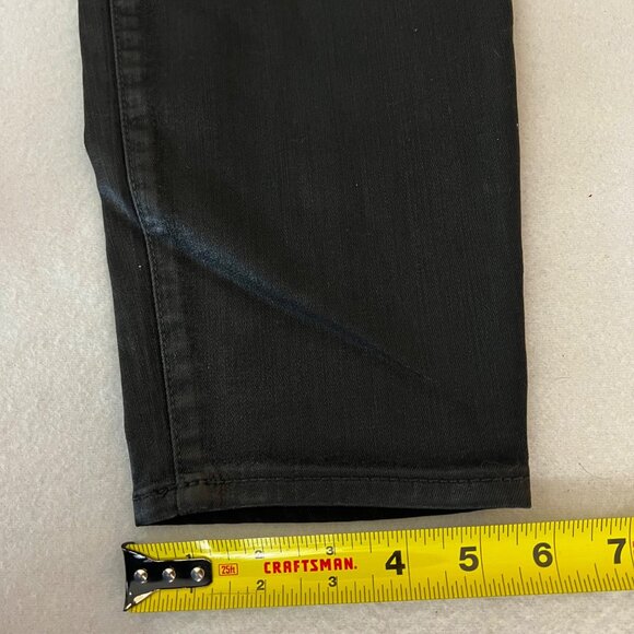 Gap 1969 Women's Stretch Coated Black Biker Legging Jeans Size 32 - Picture 10 of 11